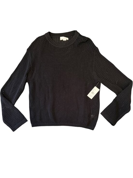 Velvet by Graham & Spencer Sweaters - NWT Velvet by Graham & Spencer Kanan Sweater Black Cotton Cashmere- M-MSRP $198